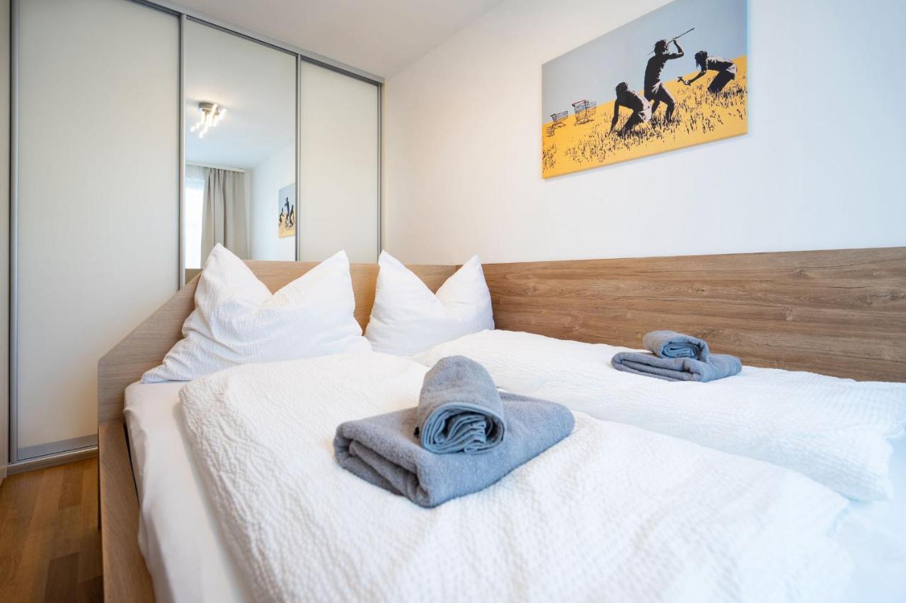 Donaufeld Living - Modernes Und Helles Apartment Wina Bagian luar foto